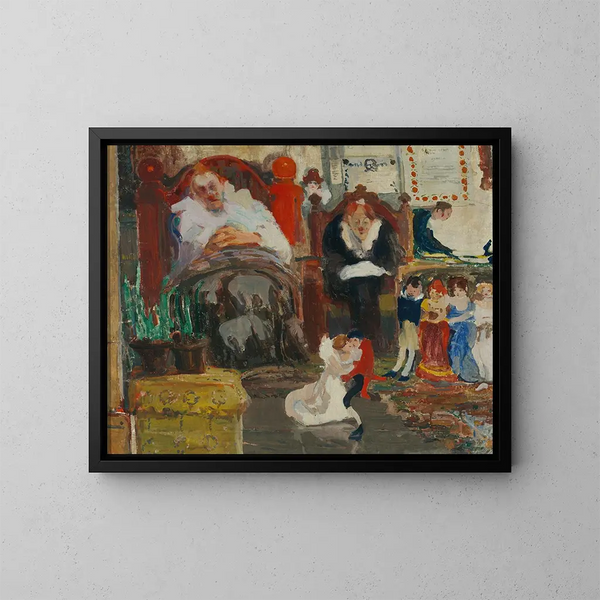 Marionnettes - Witold Wojtkiewicz — framed artwork on a wall