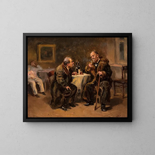 Conversation - Włodzimierz J. Makowski — framed artwork on a wall