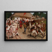 Scene of Folklore King among Peasants - Włodzimierz Tetmajer — framed artwork on a wall