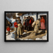 Musicians in Bronowice in front of a tavern - Włodzimierz Tetmajer — framed artwork on a wall
