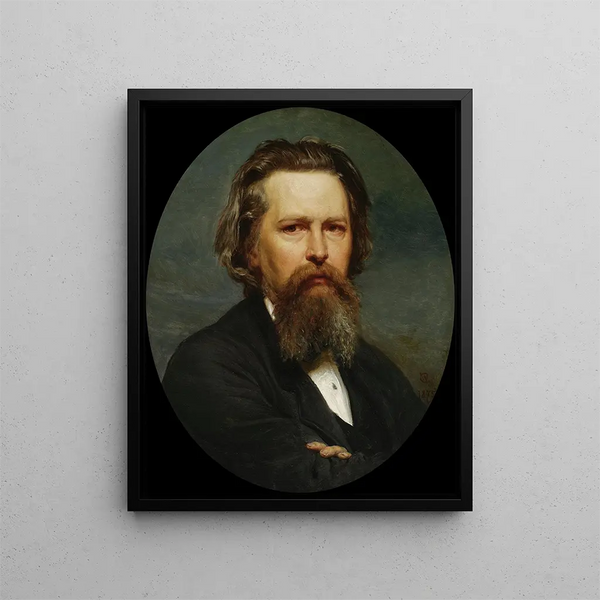 Self-portrait - Wojciech Gerson — framed artwork on a wall