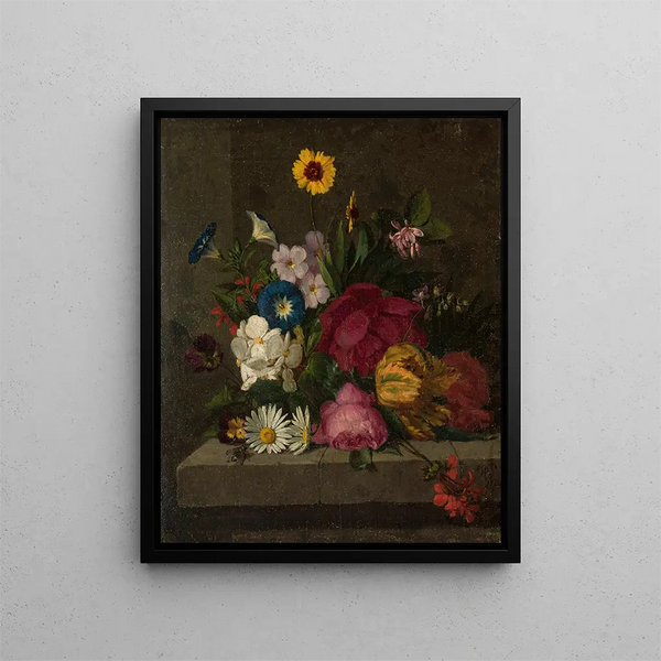 Flowers - Wojciech Kossak — framed artwork on a wall