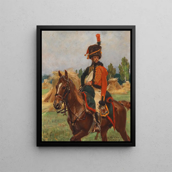 Un cosaque - Wojciech Kossak — framed artwork on a wall