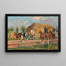 Encounter on the village path - Wojciech Kossak — framed artwork on a wall