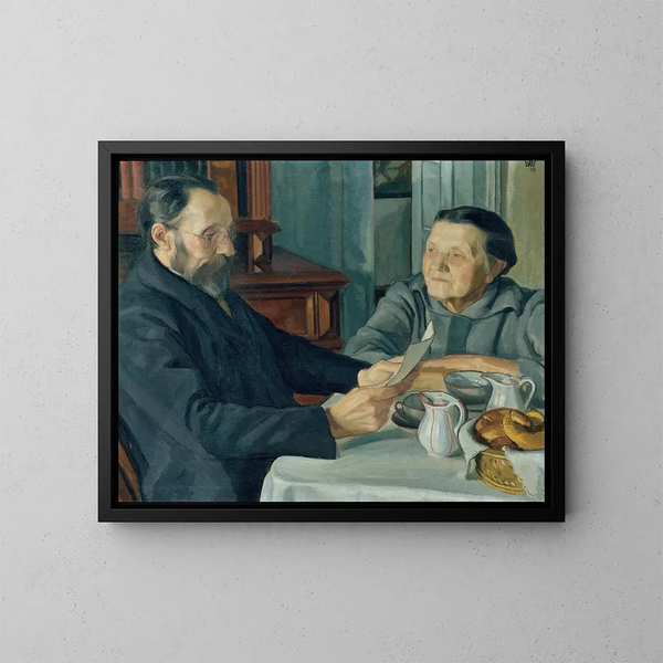 Artist's Parents - Wojciech Weiss — framed artwork on a wall
