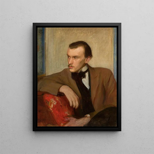 Portrait of the Writer Włodzimierz Perzyński - Wojciech Weiss — framed artwork on a wall