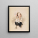 Portrait of a Young Woman - Woldemar Hau — framed artwork on a wall