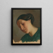 Study of a Woman's Head - Woldemar Hottenroth — framed artwork on a wall