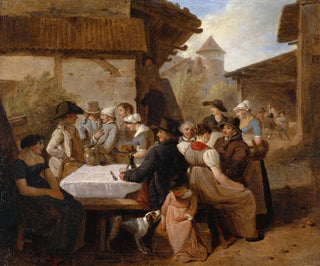 Rural Meal Painting - Wolfgang Adam Töpffer — artwork view