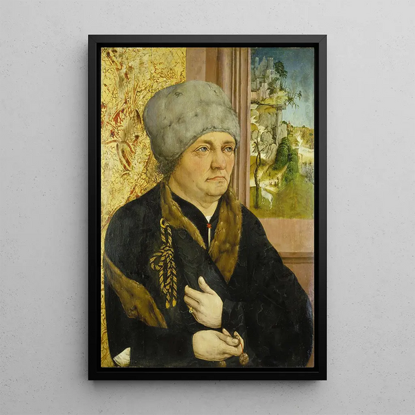 Portrait of a Man - Wolfgang Beurer — framed artwork on a wall