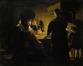 Tavern scene illuminated by candles - Wolfgang Heimbach — artwork view