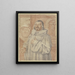 Portrait of a Protestant preacher, on the left a coat of arms with three fleurs-de-lis, on the right a crucifix - Wolfgang Kilian — framed artwork on a wall