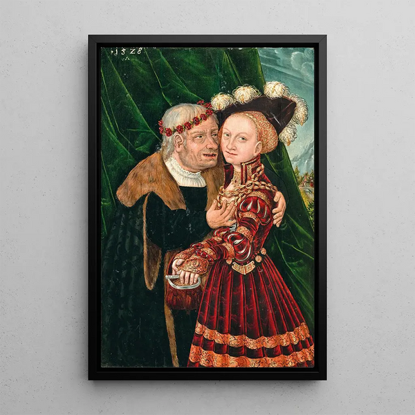 The mismatched couple - Wolfgang Krodel I — framed artwork on a wall