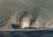 Action between the USS Brooklyn and the CSS Ram Manassas at Forts Jackson and St. Philip - Worden Wood — artwork view