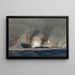 Action between the USS Brooklyn and the CSS Ram Manassas at Forts Jackson and St. Philip - Worden Wood — framed artwork on a wall