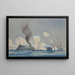 Action between the USS Monitor and the CSS Merrimac Painting at Hampton Roads, VA, Civil War - Worden Wood — framed artwork on a wall