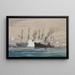 USS Pensacola and the CSS Governor Moore - Worden Wood — framed artwork on a wall
