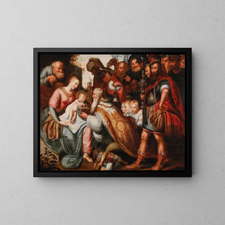 L'Adoration des Mages - Atelier d'Artus Wolffort — framed artwork on a wall