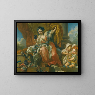 a comedy allegory - Carle van Loo's Workshop — framed artwork on a wall
