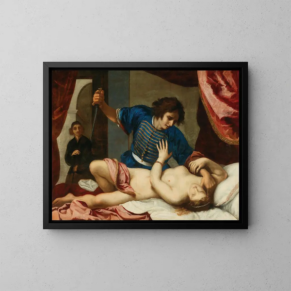 Tarquin and Lucretia - Felice Ficherelli Workshop — framed artwork on a wall