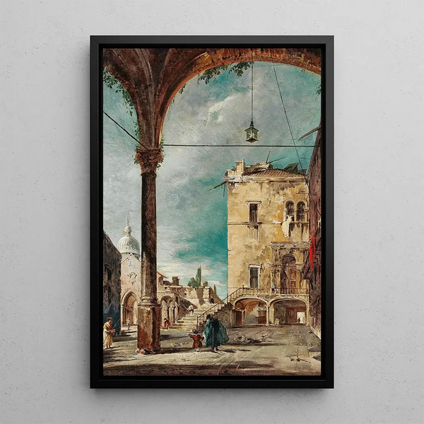 Caprice vénitien - Atelier de Francesco Guardi — framed artwork on a wall