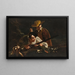 Young hunters with a dog - Giovanni Battista Piazzetta's studio — framed artwork on a wall