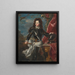 Portrait of a man in armor - Atelier of Hyacinthe Rigaud — framed artwork on a wall