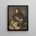 Portrait of Henri Louis De La Tour D'Auvergne 1679-1753 Count D'Evreux Marshal of France - Atelier de Hyacinthe Rigaud — framed artwork on a wall