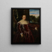 Portrait of Dogaressa Morosina Morosini - Jacopo Tintoretto Workshop — framed artwork on a wall