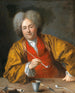 an elegant gentleman holding a pipe - Atelier of Jean-Baptiste Santerre — artwork view