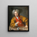 an elegant gentleman holding a pipe - Atelier of Jean-Baptiste Santerre — framed artwork on a wall
