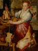 a painting "A cook prepares meat with Christ in the house of Mary and Martha beyond" - Workshop of Joachim Beuckelaer — artwork view