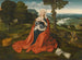 Virgin and Child sitting in front of a vast landscape - Workshop of Joachim Patinir — artwork view