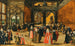 Interior palace painting with an elegant company - Louis de Caullery Workshop — artwork view