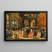 Interior palace painting with an elegant company - Louis de Caullery Workshop — framed artwork on a wall