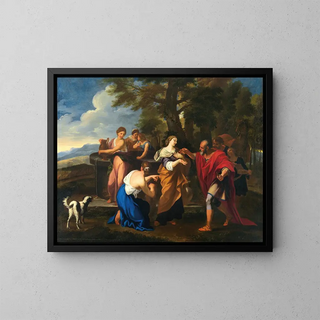 Rebecca at the Well - Luigi Garzi Studio — framed artwork on a wall