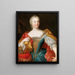 Portrait of Empress Marie-Thérèse, Queen of Hungary and Bohemia, with the Hungarian crown - Martin van Meytens's studio — framed artwork on a wall