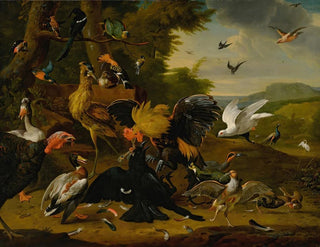 The Fable of Aesop of the Crow - Melchior de Hondecoeter Workshop — artwork view