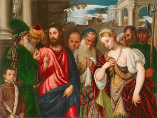 The Christ and the Woman Caught in Adultery - Workshop of Paolo Veronese — artwork view