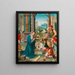 L'Adoration des bergers - Atelier de Pieter Coecke van Aelst — framed artwork on a wall