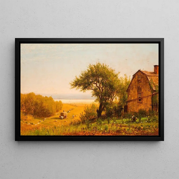 a house by the seaside - Worthington Whittredge — framed artwork on a wall