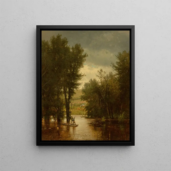 Floods on the Delaware - Worthington Whittredge — framed artwork on a wall