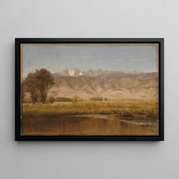 Contreforts du Colorado - Worthington Whittredge — framed artwork on a wall