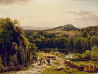 Landscape painting in the Harz Mountains - Worthington Whittredge — artwork view