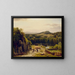 Landscape painting in the Harz Mountains - Worthington Whittredge — framed artwork on a wall