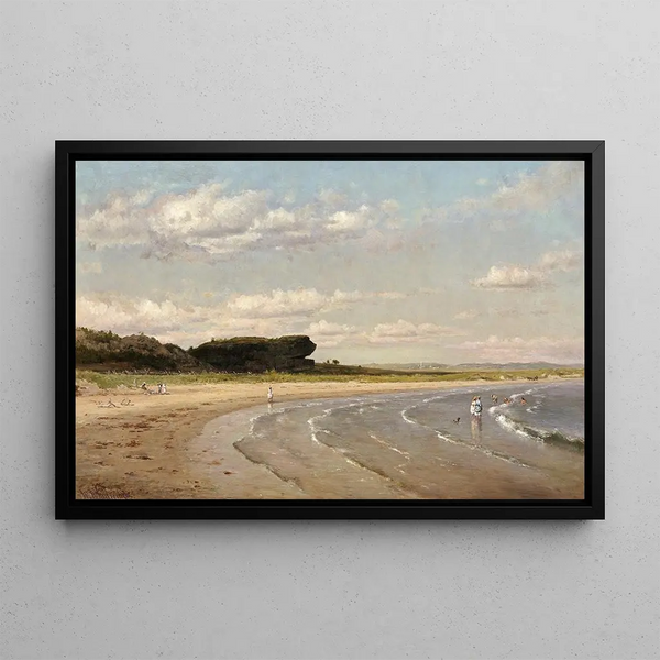 Deuxième plage, Newport - Worthington Whittredge — framed artwork on a wall