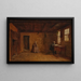 Sunday Morning in New England, figures painted by Eastman Johnson - Worthington Whittredge — framed artwork on a wall