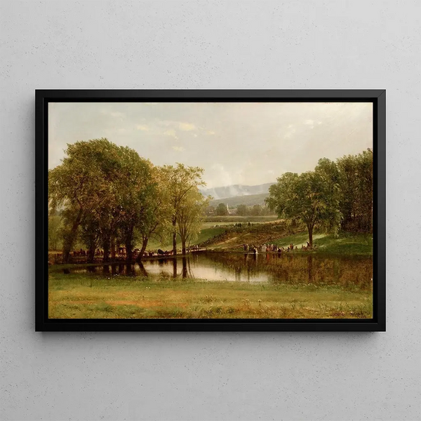 The Baptism - Worthington Whittredge — framed artwork on a wall