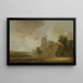 Rivière et église en ruines - Wouter Knijff — framed artwork on a wall