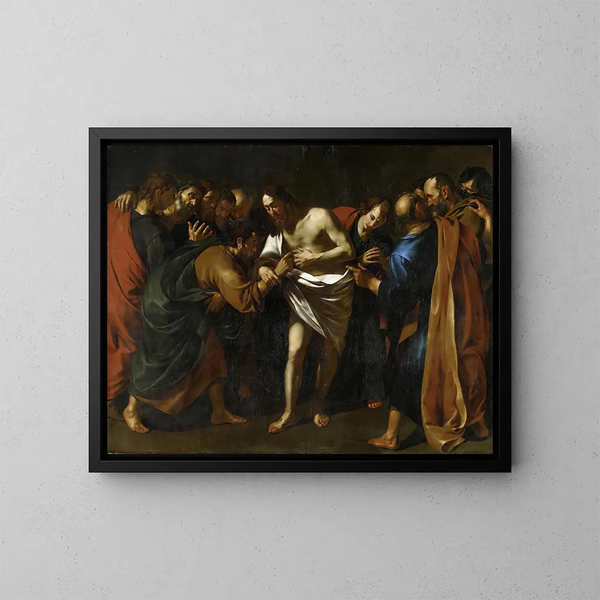L'incrédulité de saint Thomas - Wouter Pietersz Crabeth II — framed artwork on a wall